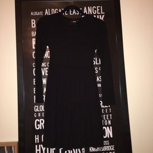 ASOS PETITE BLACK DOLLY DRESS SIZE SMALL